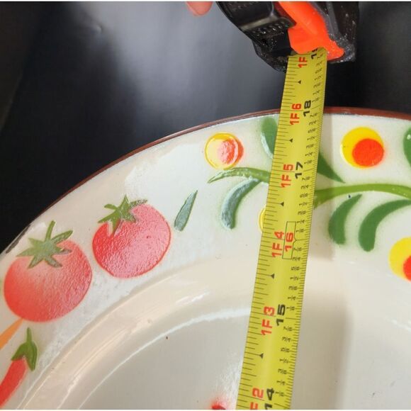 Vintage Hand painted enamelware turkey platter - Picture 7 of 8